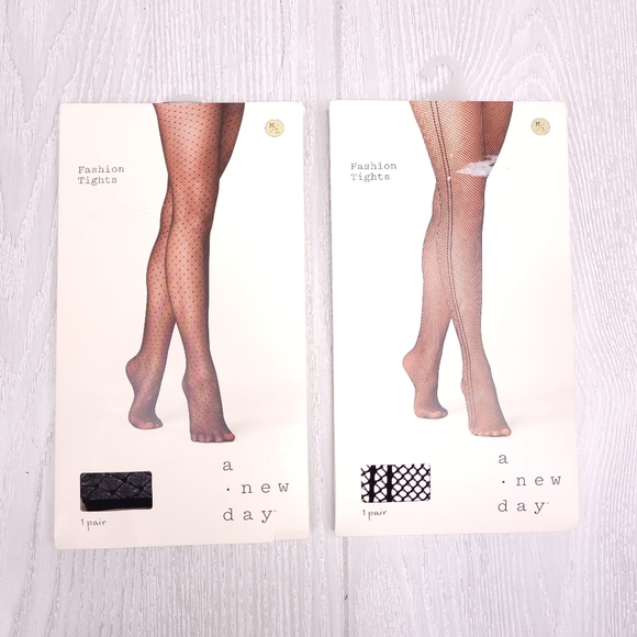 A New Day Fashion Tights Fishnet Pantyhose NWT